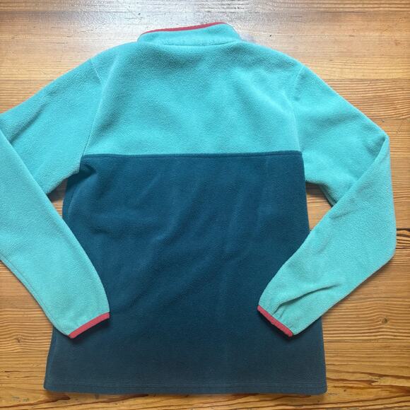 Columbia green two tone henley fleece womens pullover sweater SIZE M - Picture 5 of 5